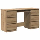 vidaXL Bureau Artisan Eikenhout, 140x50x77 cm