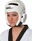 KWON Taekwondo Hoofdbeschermer L Wit PU Verstelbaar