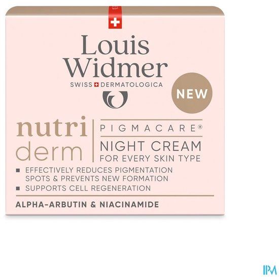 Louis Widmer Nutriderm Pigmacare Nachtcrème met parfum