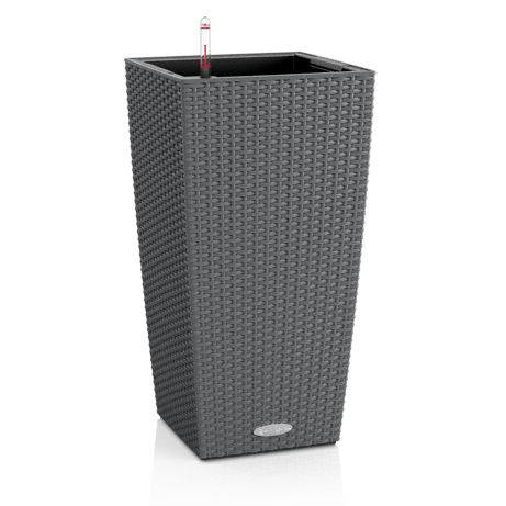 LECHUZA CUBICO Cottage 30 - Plantenpot - Grijs - Binnen/Buiten - All-in-One Set