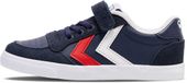 Hummel Kindertrainers Slimmer Stadil Leather Low Blauw Maat 34