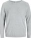JACK & JONES JJEHILL KNIT CREW NECK NOOS PLS Hommes Pulls Tricotés Gris Clair Chiné Coton Regular Fit EU4XL US2XL