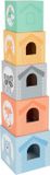 Small Foot Stapeltoren met Bosdieren Pastel, 10dlg.