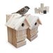 Relaxdays Nestkastjes Set van 2, Doe-het-zelf, Onbehandeld Hout, Naturel