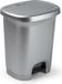 Plasticforte Pedaalemmer - 8 liter - zilverkleurig - kunststof