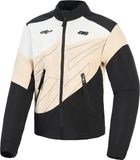 Alpinestars Stella Moshell Dames motorfiets textieljas - Zwart/wit/beige - Maat XS
