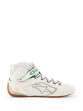 Alpinestars Tech-1 Z V3 Chaussures FIA Blanc Vert Caoutchouc Argent, Taille : 10