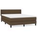 vidaXL Boxspringbed met matras, donkerbruin, 140x200 cm, gestoffeerd