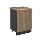 Vicco Meuble bas de cuisine "R-Line", Chêne Artisan/Anthracite 60 cm