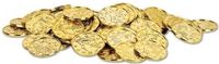Merkloos / Sans marque Shoppartners Bv Gouden piraten schatkist munten - plastic - 300x stuks - speelgoed - decoratie