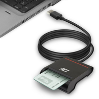 ACT AC6015 Smart Card Reader - USB 2.0 - Black