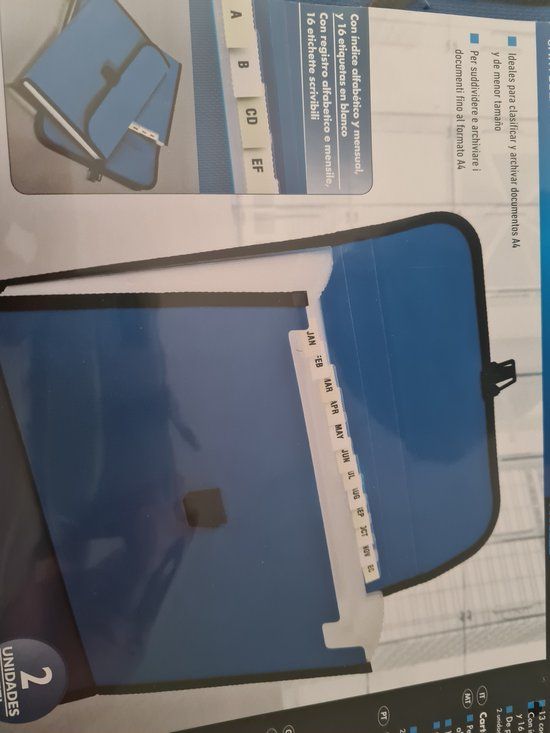United Office Organiser Mappen - Blauw - 2 Stuks - A4
