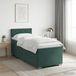 Maison Exclusive Lit boxspring exclusif avec matelas et éclairage LED, couleur vert foncé, dimensions 90 x 190 cm, revêtement en velours