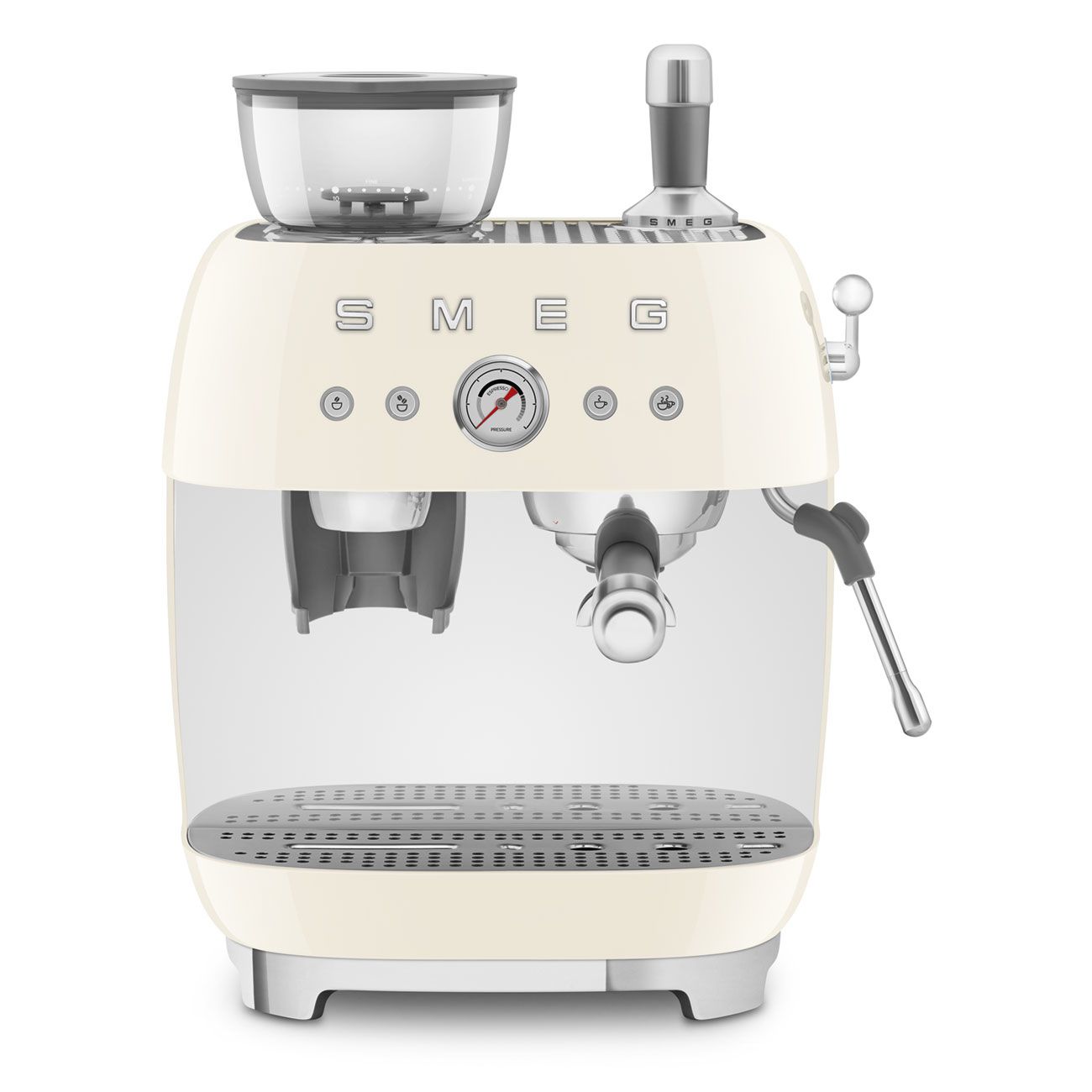 Smeg EGF03CREU Espressomachine - Crème - Met Bonenmaler