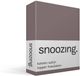Snoozing Katoen-satijn Topper Hoeslaken - Lits-jumeaux (200x200 cm) - Taupe