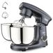 Robot pâtissier, 800 W, 2 bols mélangeurs en acier inoxydable (4 et 5 litres), 10 vitesses, gris