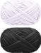 BeiJingLiangPinJiaZuoKeJiWenHuaFaZhanYouXianGongSi 2pcs Fil à tisser Crochet Fil - Fil à tricoter - Fil de T-shirt - Fil de laine - Cordon en coton doux fait à la main pour tricot - Fournitures de tissage de panier au crochet
