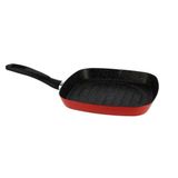 Magefesa Aluminium professionele grillpan Cordoba - vierkant - met anti-aanbak laag - 27 cm