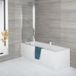 Exton Ligbad 180cm x 80cm avec panneau avant blanc brillant et paroi de bain