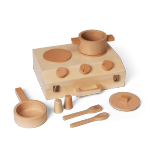 Ferm Living Set de cuisine Toro Suitcase Kitchen pour enfants Naturel