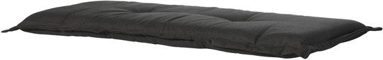 Madison Tuinbankkussen - Rib Zwart - 180x48 cm