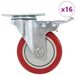 vidaXL Zwenkwielen 16 st 100 mm