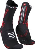 Compressport Pro Racing Socks v4.0 Trail - Trailrunsokken - Hardloopsokken - Unisex - Zwart/Rood - Maat 35-38