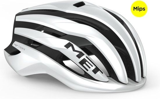 MET Trenta MIPS Fietshelm - Racefiets - Unisex - Maat L (58-61cm) - White/Black