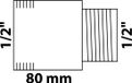 KIRCHHOFF MS rallonge de robinet, chrome, 1/2" x 80 mm