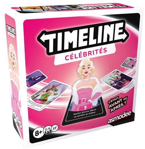 Asmodee Timeline Célébrités, Bordspel, Educatief, 8 jaar, 15 min
