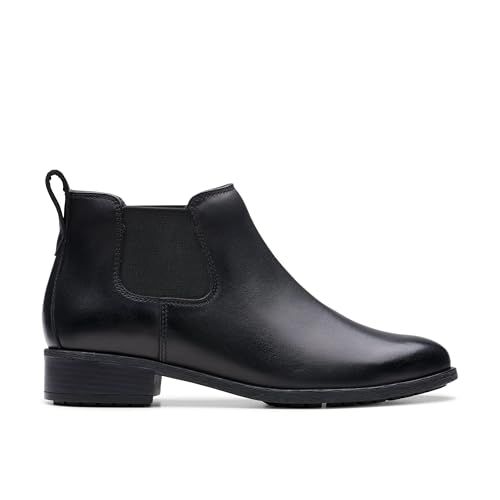 Clarks Havisham Top Womens Black Leather, 5.5