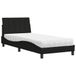 VidaXL Bed met matras "Hanko" stof zwart 90x190 cm