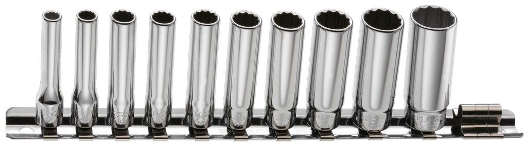Facom set 10 doppen 6 kant lang inch