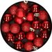 Cosy & Trendy Kerstballen mini - 60x - rood - D3 cm - kunststof