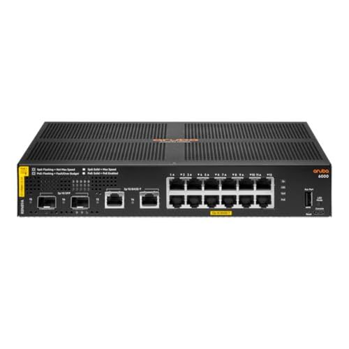 HPE Aruba 6000 12G Class4 PoE 2G/2SFP 139W Managed L3 Gigabit Ethernet Switch