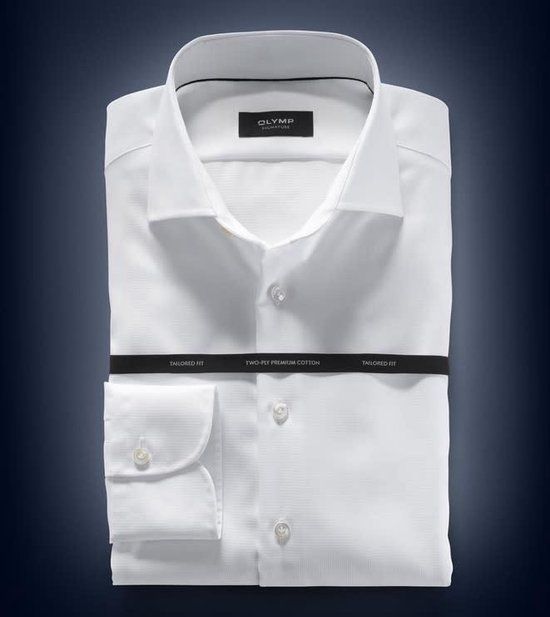 OLYMP Signature Overhemd Savio Wit - Heren - Maat 41 - Modern-fit