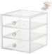 Solidchoice Organisateur de maquillage en acrylique transparent avec 3 tiroirs