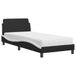 vidaXL Lit avec matelas "Dover", noir et blanc, 80x200 cm, similicuir