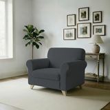 MB HOME BASIC Elastische bankhoes Iris, donkergrijs, 1-zits