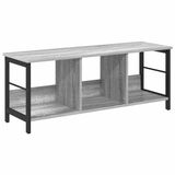 vidaXL Boekenplank - 3-laags - 82 x 32 x 144.5 cm - Bewerkt hout - Grijs sonoma