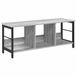 vidaXL Boekenplank - 3-laags - 82 x 32 x 144.5 cm - Bewerkt hout - Grijs sonoma