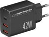 Esperanza EZC106K chargeur secteur 42W Noir