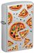 Zippo Stormaansteker - Pizza, Satin Chrome, Color Image - Navulbaar - Herbruikbaar - Winddicht Ontwerp - Geschenkdoos - Made in USA