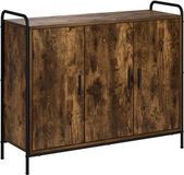 vidaXL Dressoir Gerookt eiken 97 x 33 x 81 cm Bewerkt hout