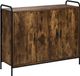 vidaXL Dressoir Gerookt eiken 97 x 33 x 81 cm Bewerkt hout