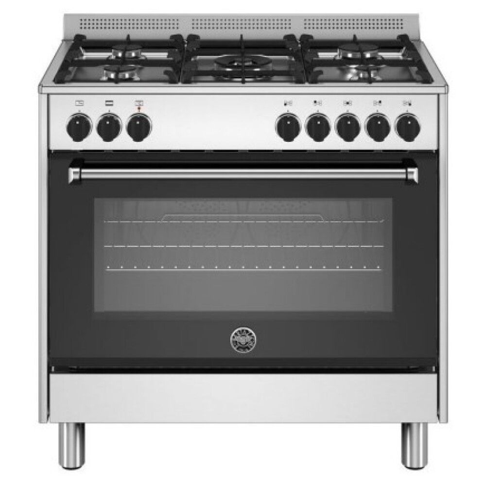 Bertazzoni La Germania LMP95L1EXE - Fornuis - 90cm - 5 pits gas - RVS