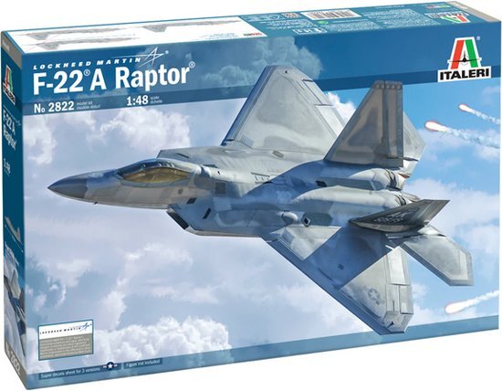 Italeri 1:48 2822 Lockheed Martin F-22 A Raptor Plastic kit