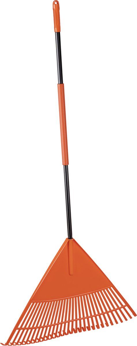 BLACK+DECKER BXGTTO7003 Tuinhark, 178 x 60 x 3 cm, gazonhark met comfortabele handgreep, herbruikbare hark, oranje/zwart
