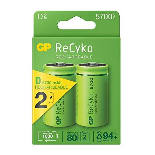 GP Batteries 5700 ReCyko+ oplaadbare D LR20 batterij 2 stuks