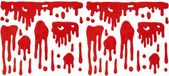 Merkloos Horror raamstickers bloed 25 x 25 cm - 2x - Halloween feest decoratie